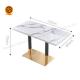 Repairable Artificial Stone Dining Table Marble Pattern Restaurant Style Table