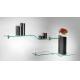 Clear Decorative Glass Wall Shelves , Tempered Glass Shelves Shower
