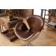 Industrial Loft Leather Office Swan  Chair Thick Aluminium Sheet Full handwork Craft