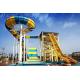 Outdside Giant Boomerang Fiberglass Water Slide For 6 Person , Water Park Tower Height 18.75M