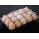 Waterproof PET Transparent Egg Trays , 15 Cavities Egg Carton Packaging