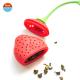 Best cute strawberry shape tea strainer filter travel buddy non plastic loose leaf tea custom silicone tea infuser