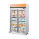 Glass Door Upright Freezer Display Showcase For Commercial Supermarket