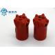 Red 40mm Drill Tapered Button Bit Carbon Steel Hard Rock Mining