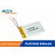 053048pl 503048 3.7v lithium polymer battery with 600mAh rechargeable li-ion