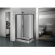 Square Bathroom Shower Cabins black Acrylic ABS Tray black Painted 1200*80*225cm