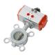 Stainless Steel Handle Pneumatic Butterfly Valve with Pneumatic Actuated Operation