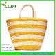 LUDA large beach totes wheat straw tote striped women straw bags