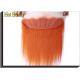Soft Orange Human Hair Lace Closure 4 * 13 Inch No Chemical Full Cuticle Aligned