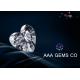 High Level Heart Synthetic Diamond Moissanite , Colorless Moissanite