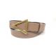 Simple Gold Slide Triangle Buckle 2.8cm Real Leather Belt