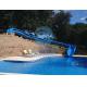 Kids Fiberglass Hill Curve Water Slide Customized 1.2m - 2m Height 0.8m Width