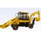 Total Operating Weight 7500kg Backhoe Loader Articulated Hydraulic Steering