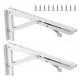 DIY Work Bench Shelf Bracket Heavy Duty Stainless Steel Collapsible 1.5mm Thickness