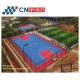 Silicon PU Sport Court Flooring 0.47 Sliding Friction Coefficient For School