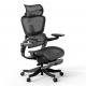 Customized Boss Swivel Office Chair with Adjustable Footrest and Aluminum Metal Armrest