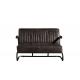 Iron Frame 2 Seater Leather Sofa Metal Legs Solide Wood Armrest Office Application