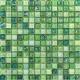 Flesh green color water waving glass mosaic tile for your garden