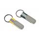 Webbing Strap Metal Keychain Holder Rectangle Pantone Color Zinc Alloy Iron Leather