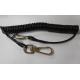 Manufacturer direct offer plastic black spring spiral coil key chain tether using for safe