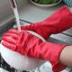 Flexible Kitchen Dip Flocklined Rubber Dishwashing Gloves L50g