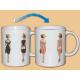 Sexy lady picture color changing Personalized Ceramic Mug  with lid for gifts