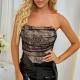 Women'S Fashion Mesh Corset Vest Sleeveless Short Top