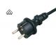 Replacement European Power Cord AC Power Cable Ergonomic Design 3 Conductor