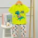 Cartoon Childrens Dinosaur Pyjamas Spring And Summer Korean Short Sleeve Pyjamas