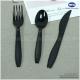 7 Inch Black Flatware Silverware Set-Disposable Cutlery Set-disposable cutlery kits-Plastic spoons and forks