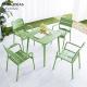 Patio Dining Chairs And Table Set Modern Aluminum Metal Garden Outdoor 61x61x84cm