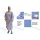 Wood Pulp Spunlace Sterile Disposable Surgical Gown With Knitted Cuff