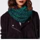 TEAL KNIT TEXTURED SNOOD SCARF