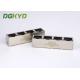 1x4 Quad Port RJ45 Multiple Port Connectors Ganged RJ45 Keystone Jack