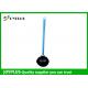Durable Bathroom Cleaning Accessories Black Toilet Plunger With Plastic Handle
