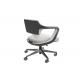 pvc Fixed Armrest Executive grey swivel desk chair With Nylon Castor