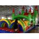 Kids Quadruple Stitching Inflatable Amusement Park With Big Slide