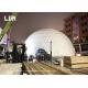 25m Diameter White Color black frame Geodesic Dome Tents For Fashion Show Week