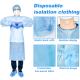 Waterproof Disposable Apron Blue Non Woven Apron Gown With Long Sleeves