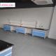 Blue Chemistry Lab Workbench with Adjustable Shelves - Number of Shelves As Drawing
