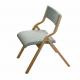 Folding Solid Wood Stackable Restaurant Chairs Backrest Creative Leisure Computer Minimalist