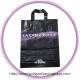 Black Soft Flexible Loop Handle Plastic Bags With Custom Printing