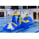 Blue / Yellow Surfing Boy Inflatable Water Parks Durable PVC Multipurpose Course