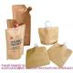 Bag In Box Liquid Gel Sanitizer Soap Refill Pouch Custom Biodegradable Kraft Paper Pouch For Food Spout Bag