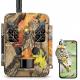 36MP 4G Cellular Wild Game Trail Camera Traps With No Glow Wide Angel Lens For Hunting