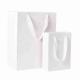 8x8x26 White Kraft Boutique Paper Bag Shopping With Ribbon Handles