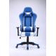 Blue Ergonomic Gaming Swivel Chairs  0.169CBM Revolving Chair Back Support  Aluminium Base