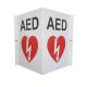 Durable Plastic / Metal AED Wall Sign With Excellent Anti Fading Ability