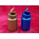 Blue 100ml Round Plastic Bottles , Flip - Top Cap Colored Pill Bottles