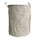 canvas jute cotton foldable sundries laundry storage basket hanging bag